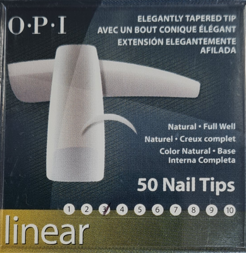 OPI NAIL TIPS - LINEAR - Full-well - Size 3 - 50 tips